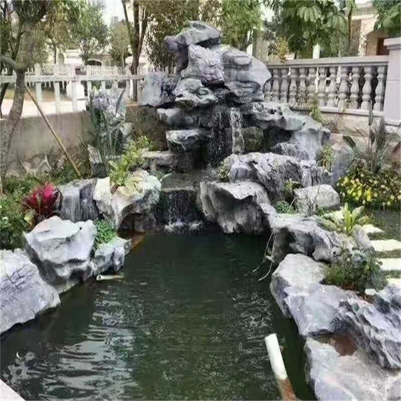 泉山庭院假山鱼池图片